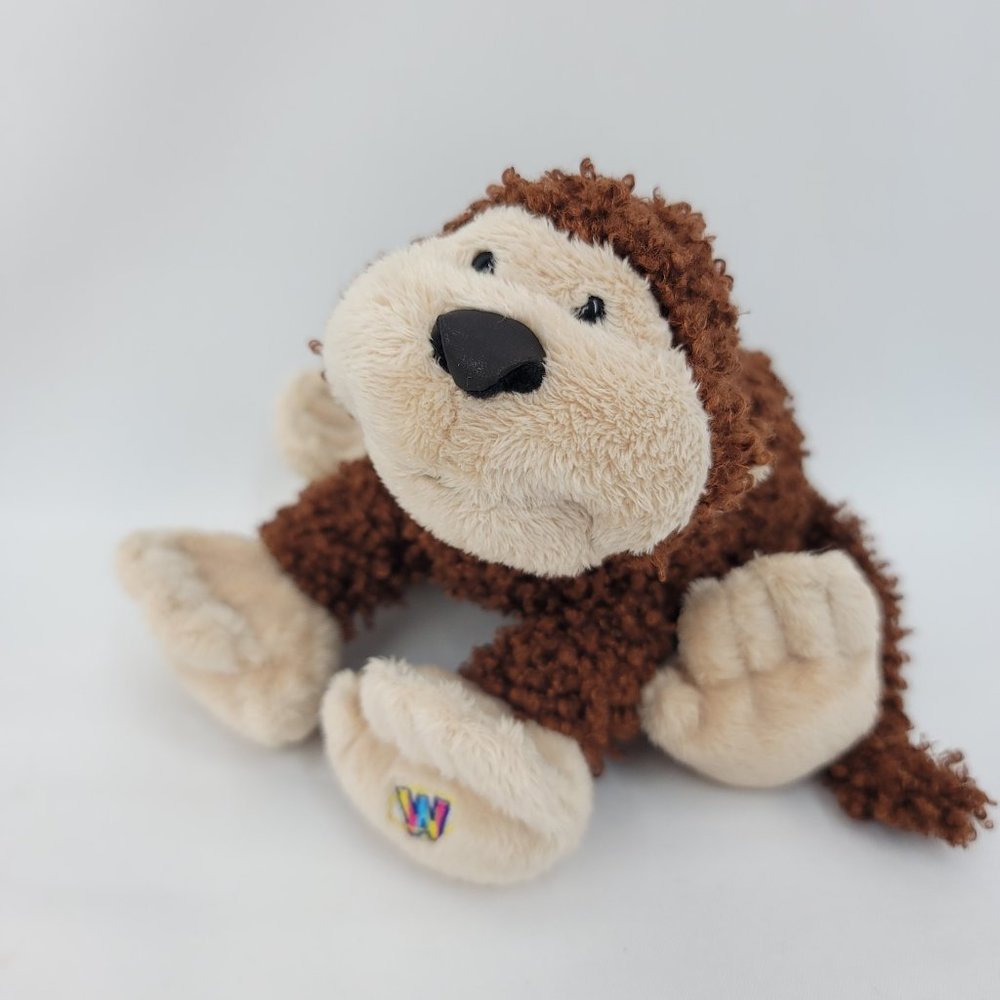 Ganz Webkinz Cheeky Monkey 8” Retired Plush Stuffed Animal Toy Brown Boucle Yarn